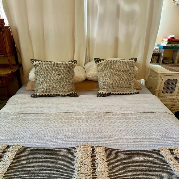 Two Indoor Outdoor Pillows from Wayfair with Cases and Down Pillow inserts - Picture 2 of 10